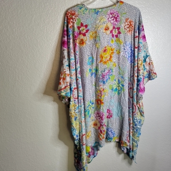 NWT Johnny Was Pearce Short Kimono Floral cover up sz L/Xl - Picture 7 of 7